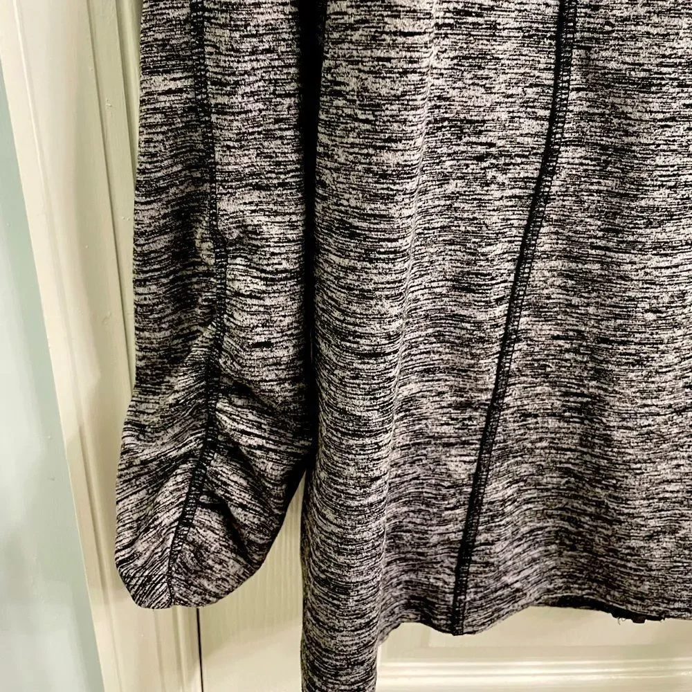 Lane Bryant Livi Athletic Jacket Zip Size 14/16 Dark Heather Gray Pockets Ruffle - Picture 5 of 8